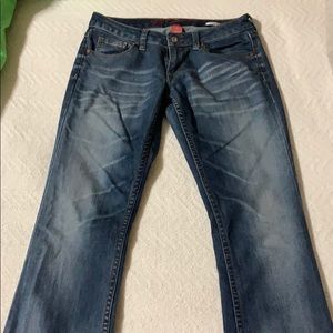 Blue bootcut jeans